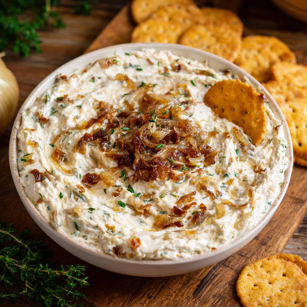 Caramelized Onion Chip Dip Homemade Party