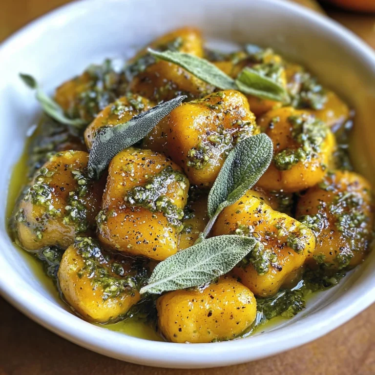 Cozy Pumpkin Gnocchi Sage Pesto Recipe Delight