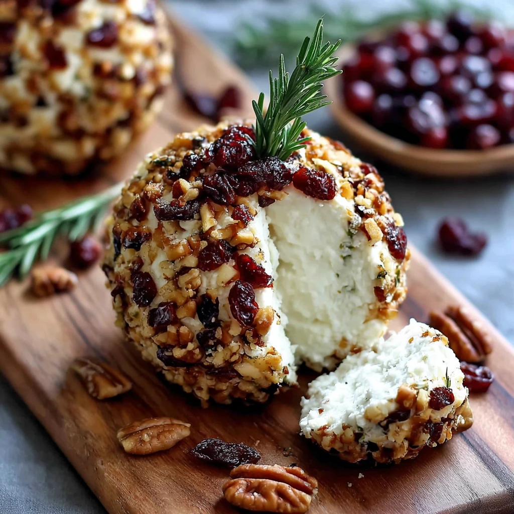 Cranberry Pecan Goat Cheese Ball New Years Eve