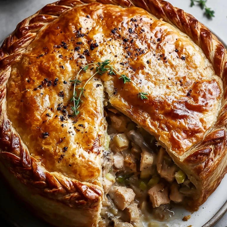 Creamy Chicken Mushroom Leek Puff Pastry Pie Delight