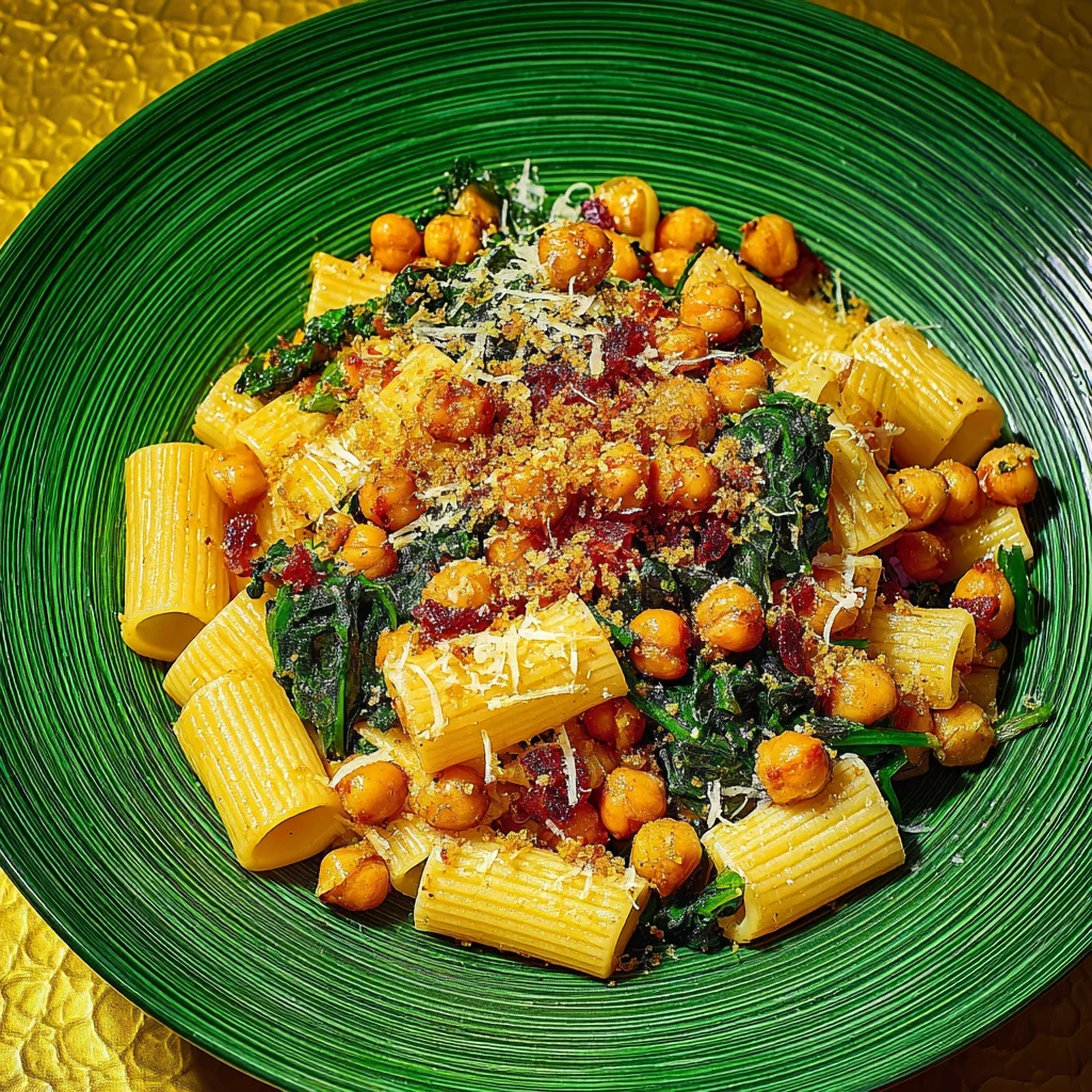 Creamy Rigatoni Crispy Chickpeas Lemony Panko Bliss