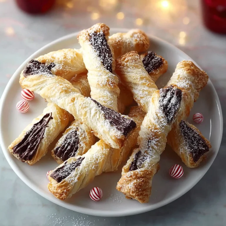 Delicious Peppermint Puff Pastry Sticks Festive Snacking