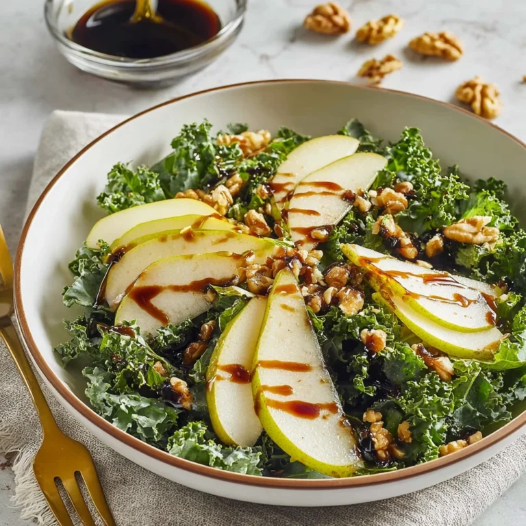 Delightful Pear Walnut Kale Salad Balsamic Dressing