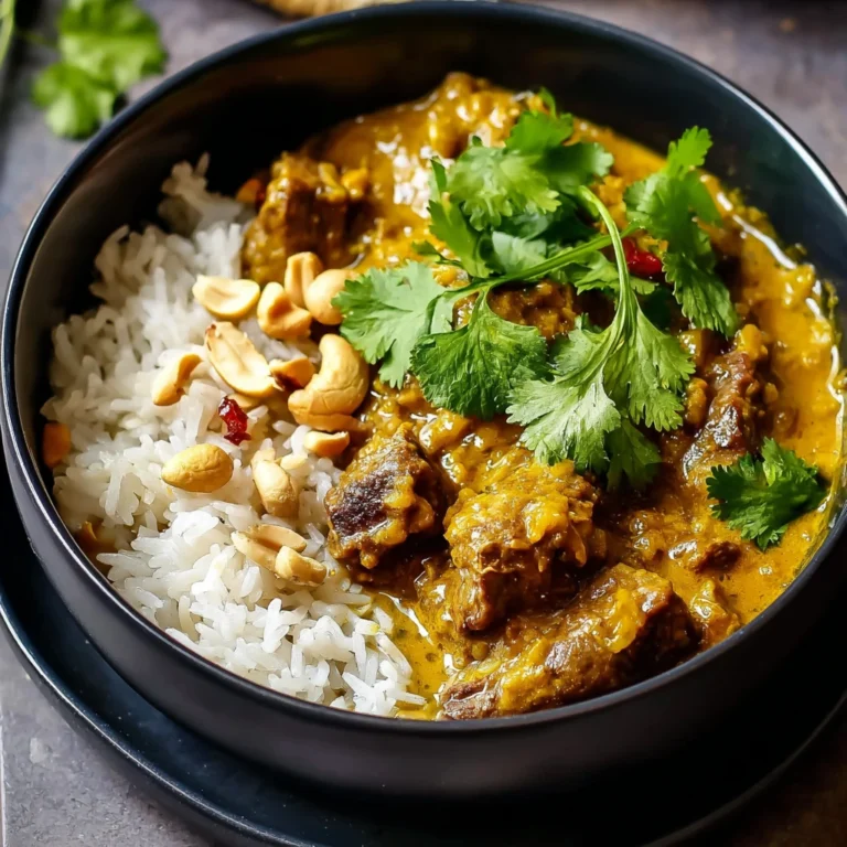 Heavenly Slow Cooked Sri Lankan Coconut Cashew Lamb