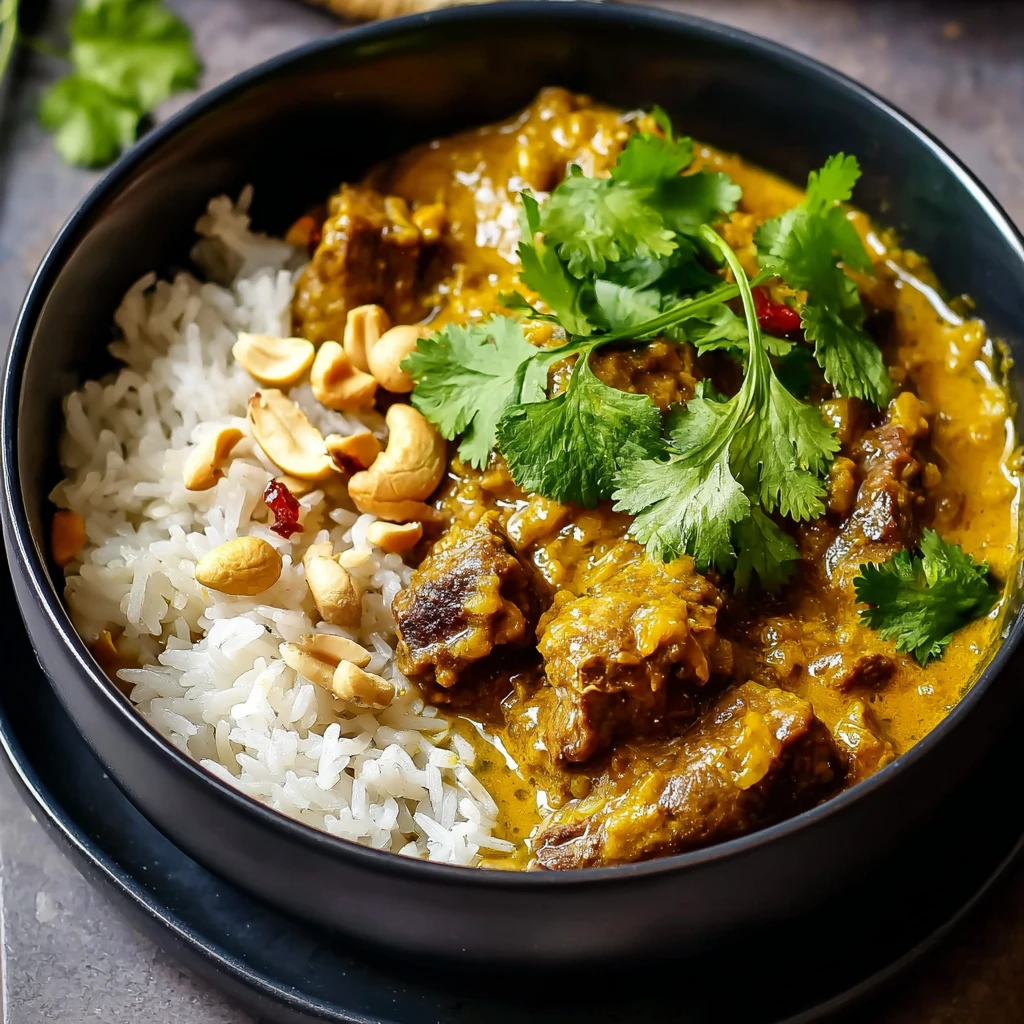 Heavenly Slow Cooked Sri Lankan Coconut Cashew Lamb