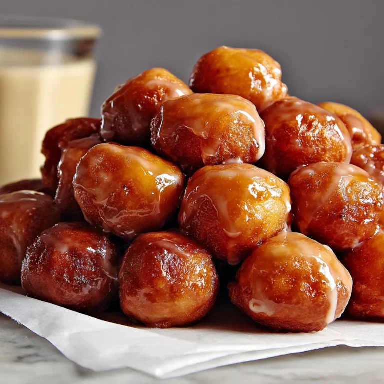 Irresistible Mini Doughnut Hole Cake Maple Glaze
