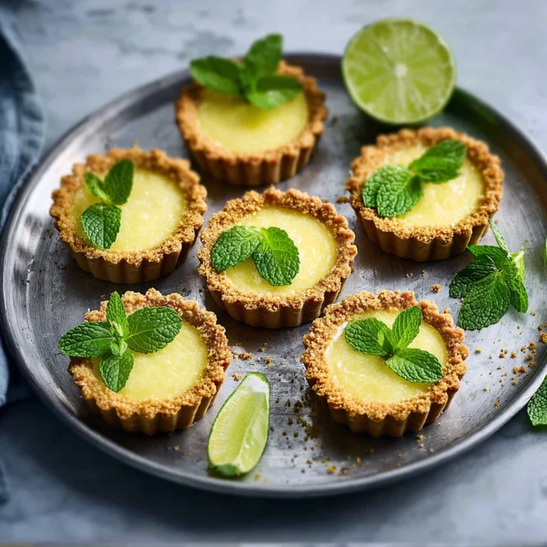 Lime Mint Rum Tarts Refreshing Twist Dessert