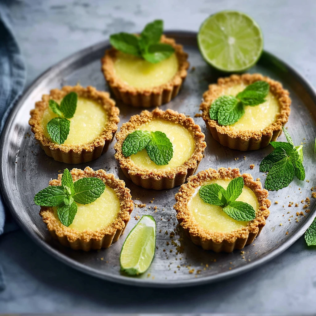 Lime Mint Rum Tarts Refreshing Twist Dessert