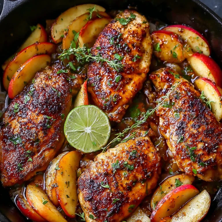 Savory Chicken Apples Maplelime Sauce Magic
