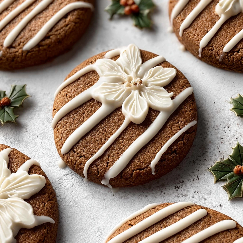 Soft Gingerbread Cookies Maple Glaze