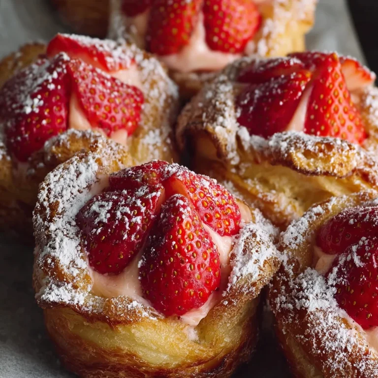 Strawberry Brioches Orange Almond Cream Sweet Delight