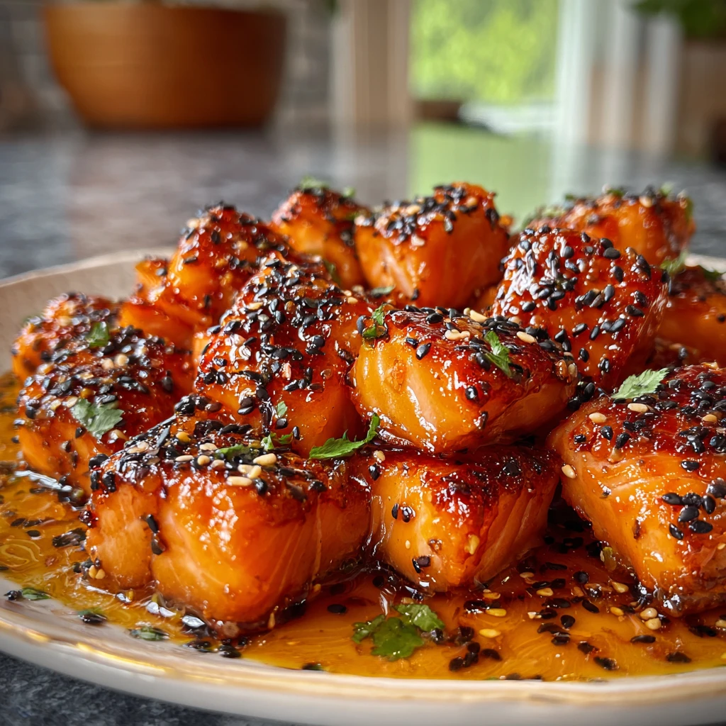 10 irresistible mouthwatering honey garlic salmon bites ready to serve