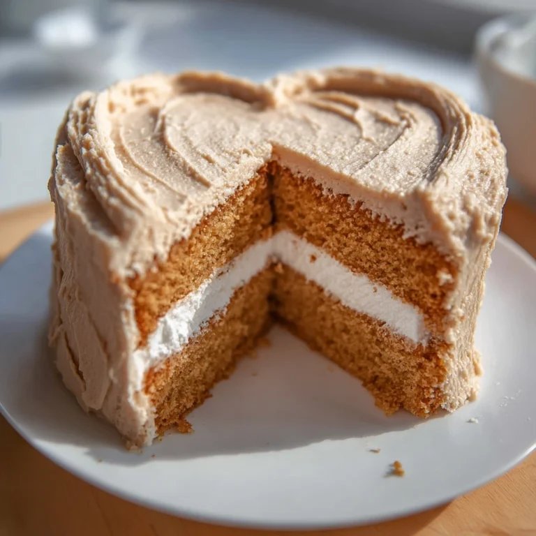 Beige Heart Cake