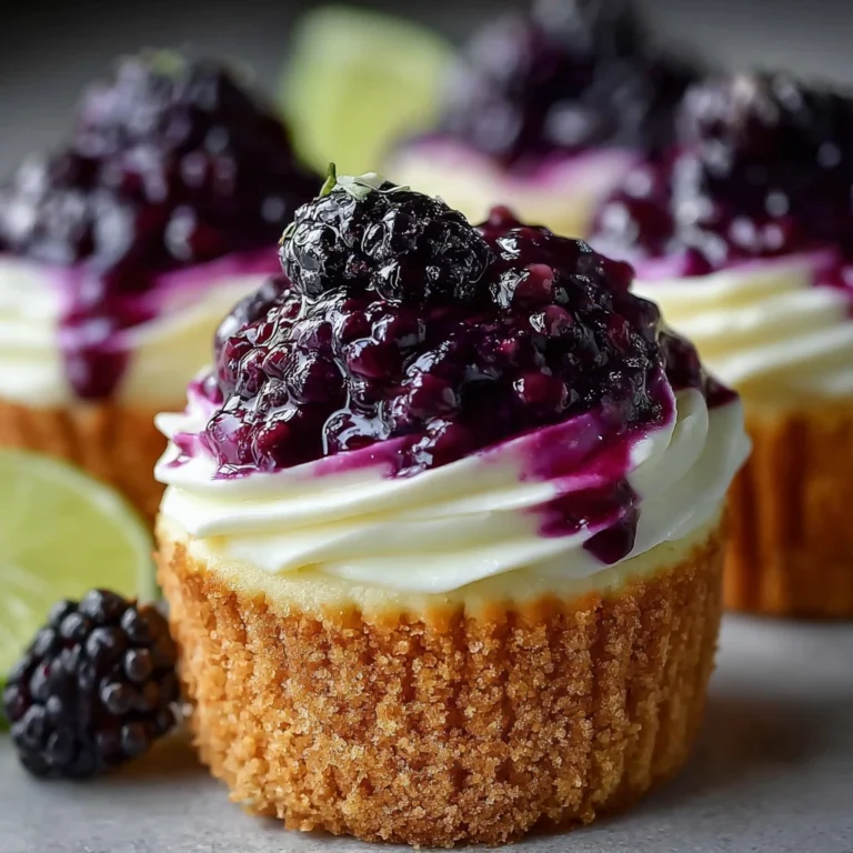 Blackberry Lime Cheesecake Cupcakes