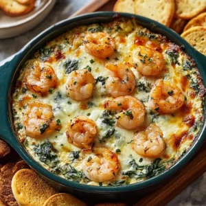 Cheesy and Creamy Shrimp and Crab Spinach Dip The Ultimate Hot Party Appetizer