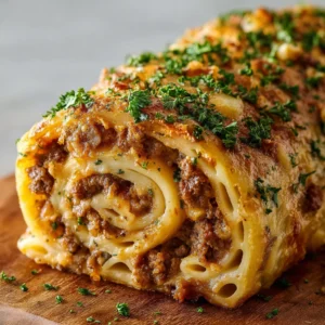 Cheesy Beef and Potato Stuffed Roll