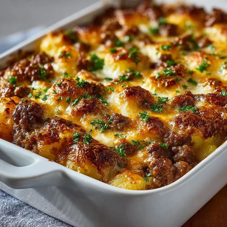 Cheesy Hamburger Potato Casserole