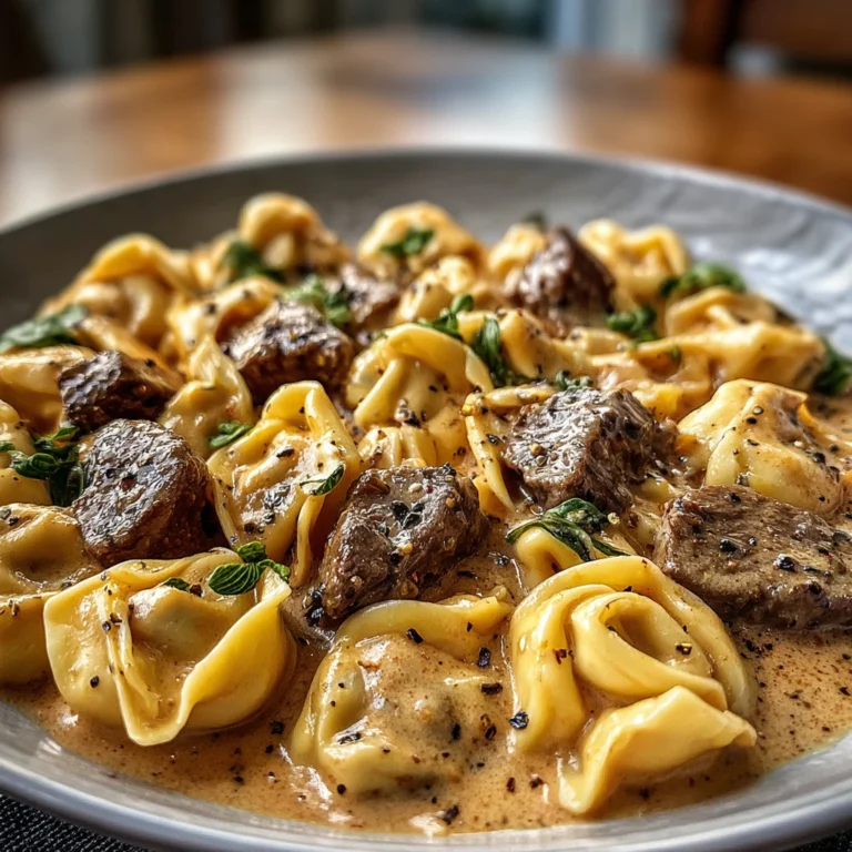 Cracked Garlic Steak Tortellini Creamhouse Sauce Bliss