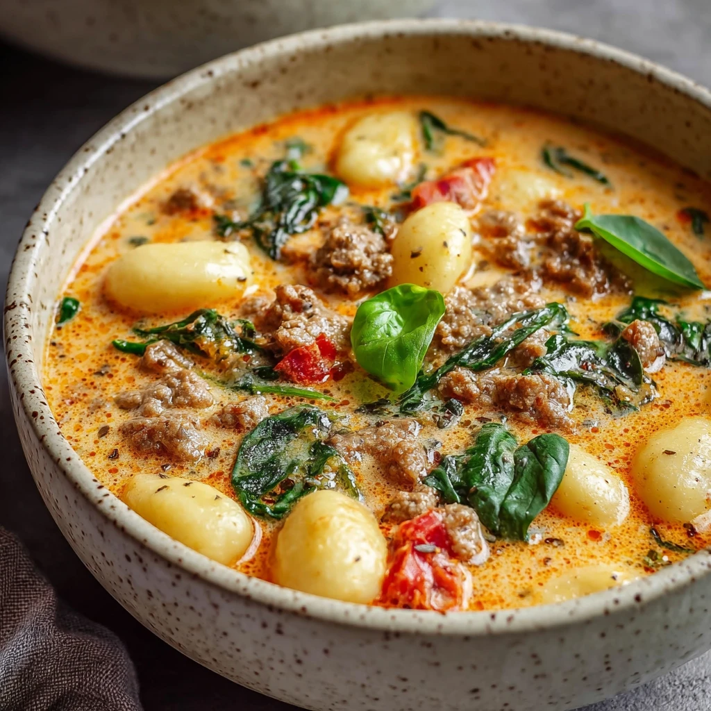 Creamy Italian Sausage Gnocchi Soup