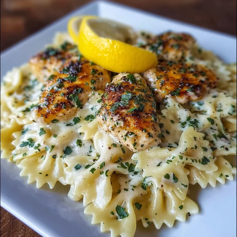 Creamy Lemon Garlic Chicken Pasta
