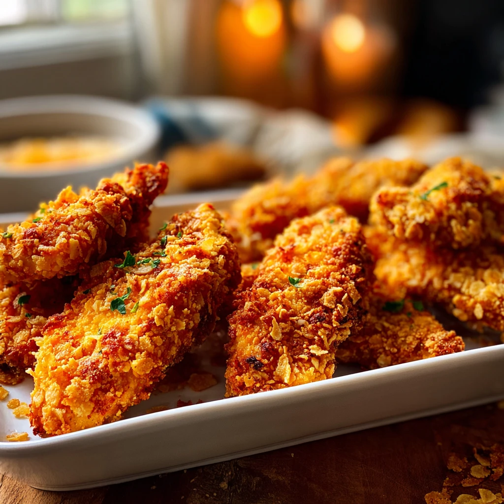 Crispy Air Fryer Cornflake Chicken Tenders Recipe