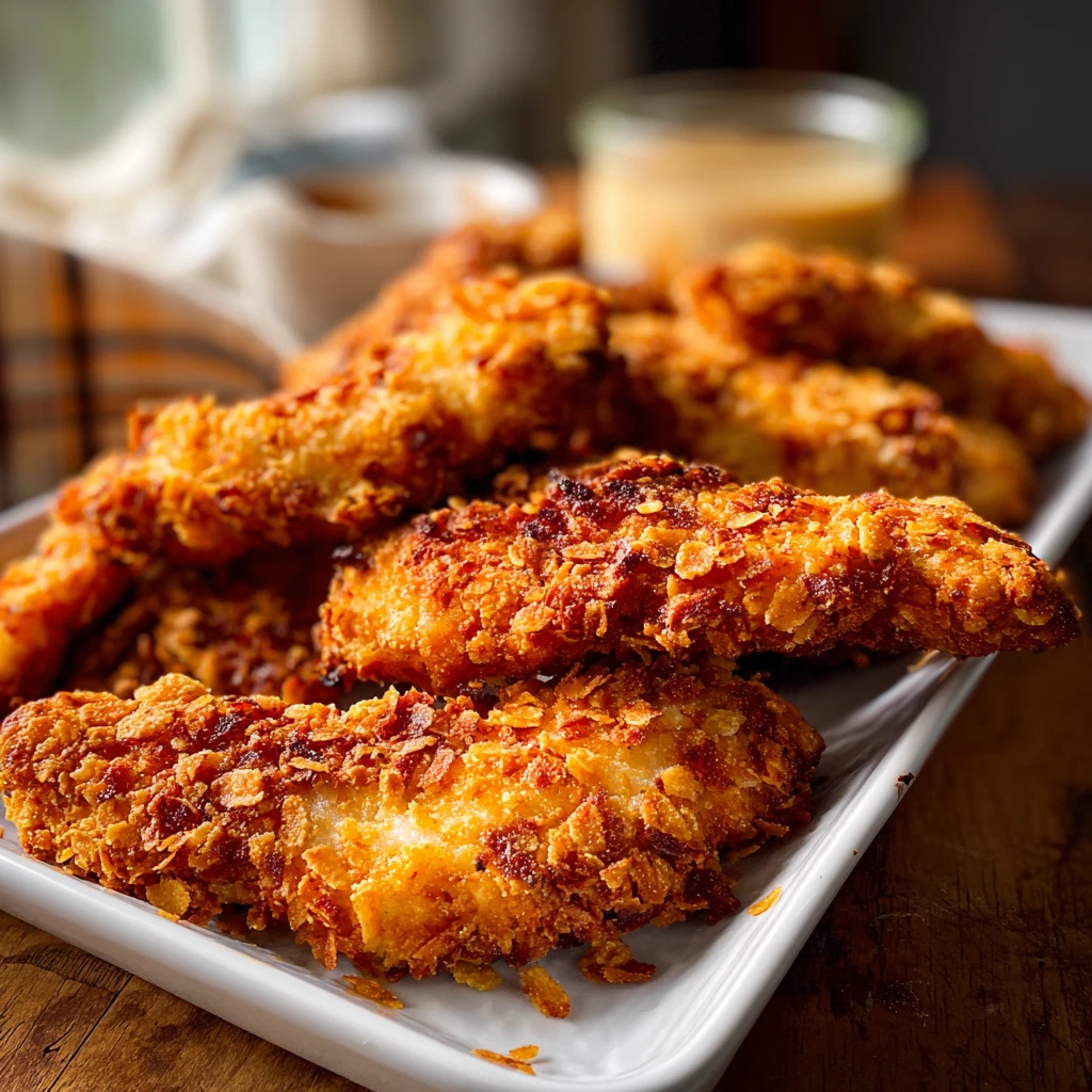 Crispy Air Fryer Cornflake Chicken Tenders Recipe