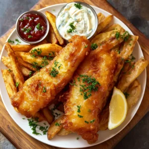 Crispy Beer Battered Fish and Chips