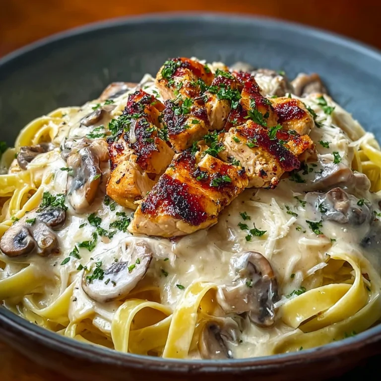 Decadent Chicken Mushroom Pasta Creamy Sauce