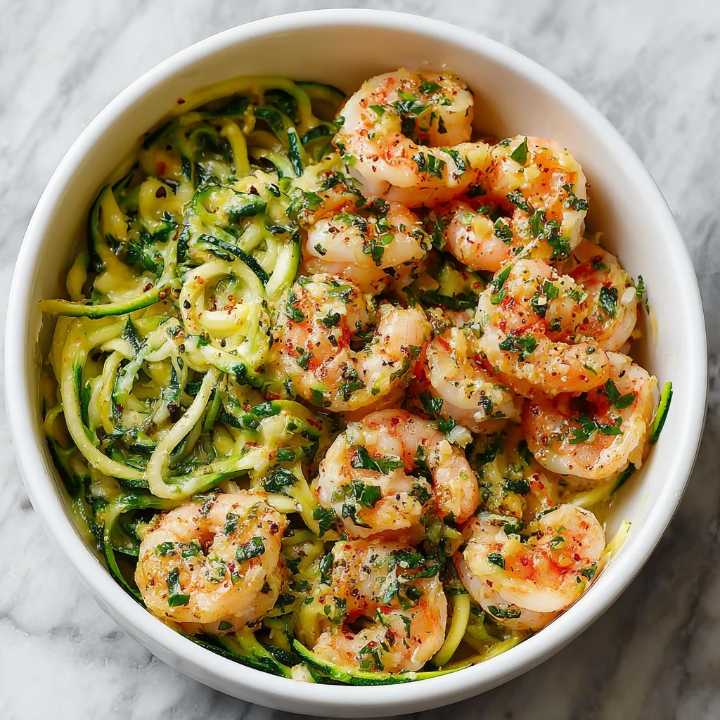 Garlic Shrimp Zucchini Noodles Dinner Recipe