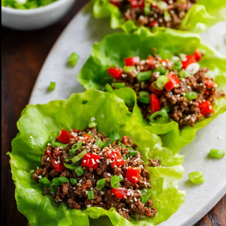 Ground Beef Lettuce Wraps