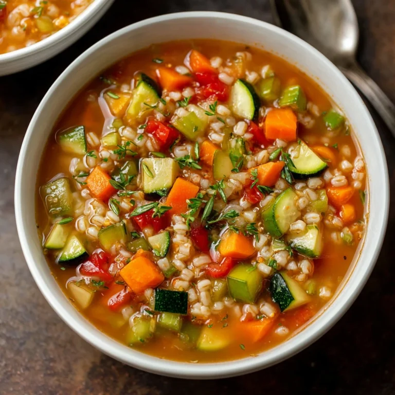 Healthy Vegetable Barley Soup Cozy Comforting Wholesome