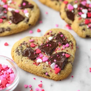 Heart Shaped Chocolate Chip Cookies