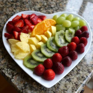 heart shaped fruit platter