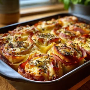 Irresistible Baked Ham and Cheese Rolls with Honey Mustard