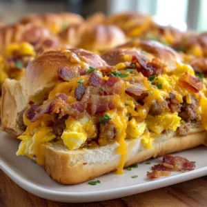 Irresistible Breakfast Rolls with Sausage, Bacon & Cheese