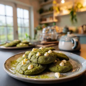 Irresistible Matcha Mochi Cookies with White Chocolate Chips