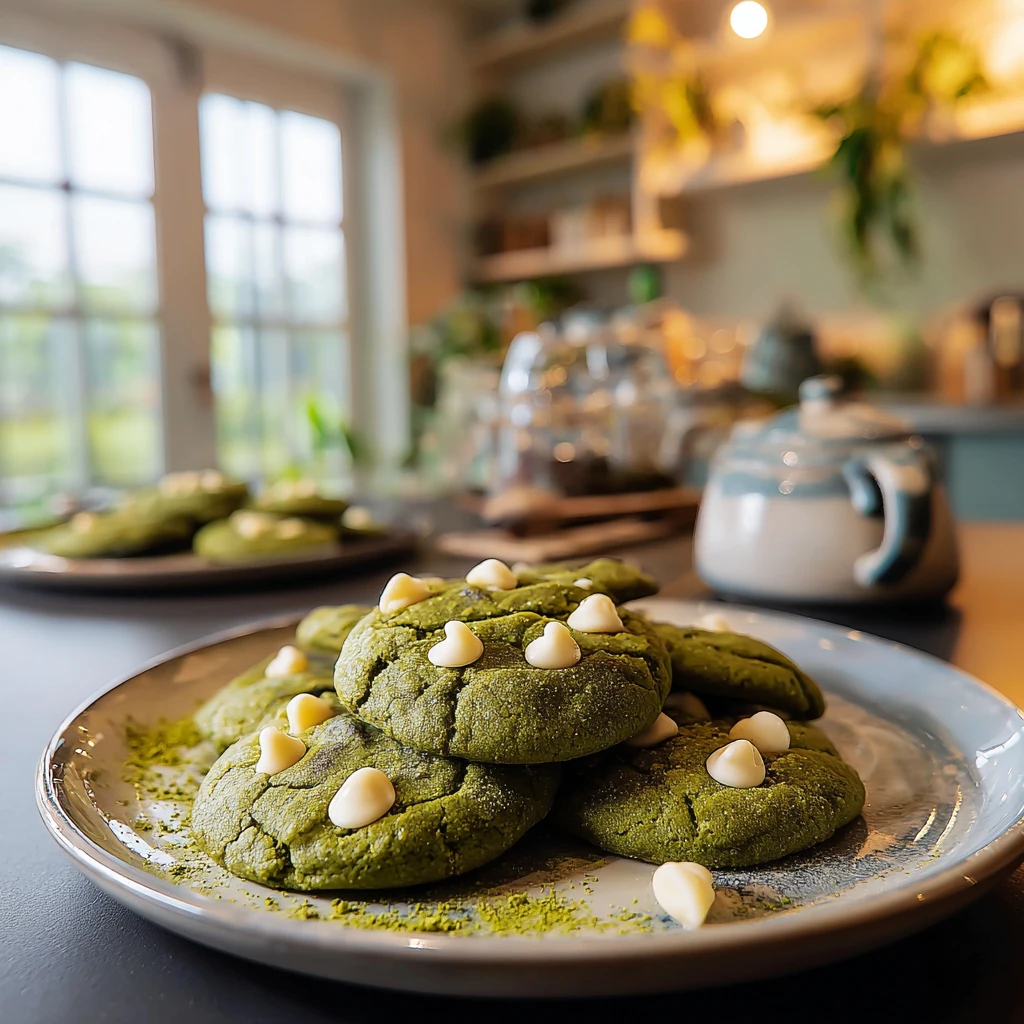 Irresistible Matcha Mochi Cookies White Chocolate Chips