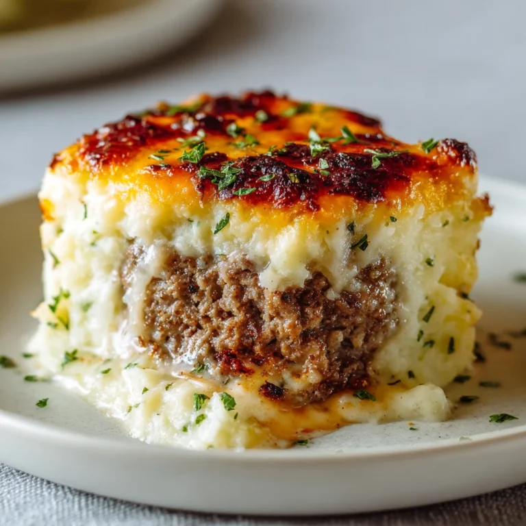 Loaded Mashed Potato Meatball Casserole