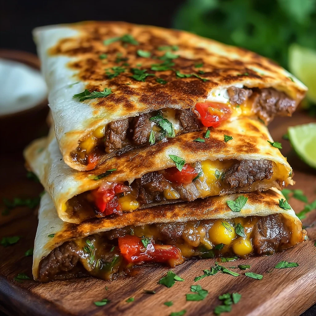 Loaded Steak Quesadillas
