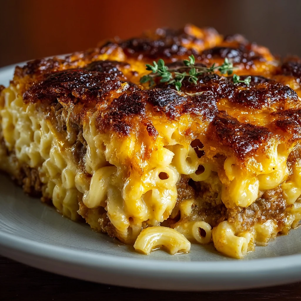 Mac Cheese Meatloaf Casserole