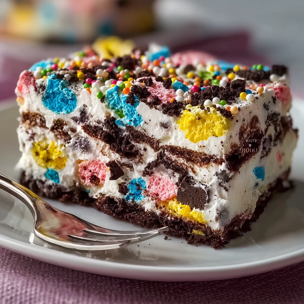 Nobake Funfetti Oreo Icebox Cake