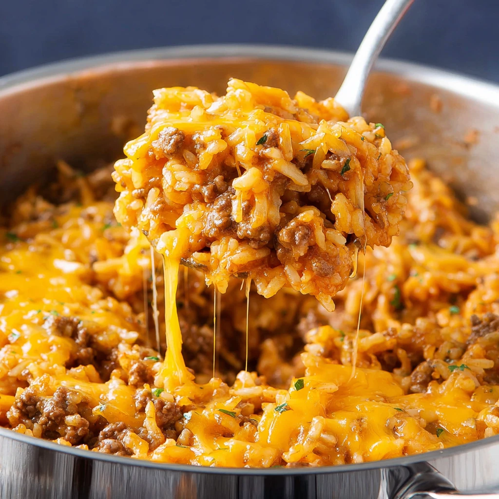 One Pan Cheeseburger Rice