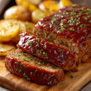 Oven-Baked Meatloaf and Potatoes