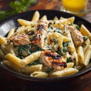 Pasta with Chicken and Spinach: Easy Family Favorite Dinner