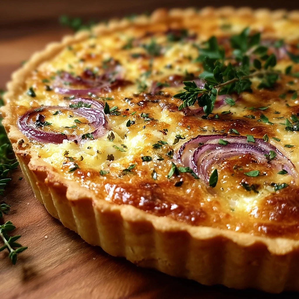 Savory Cauliflower Red Onion Quiche