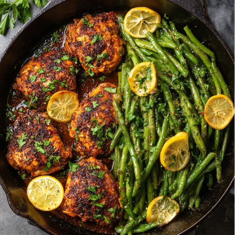 Skillet Chicken Green Beans