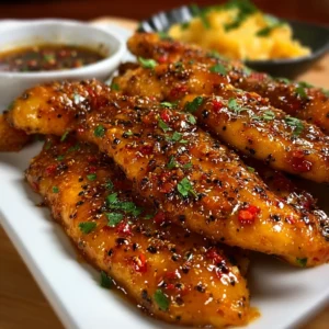 Spicy Honey Butter Garlic Chicken Tenders