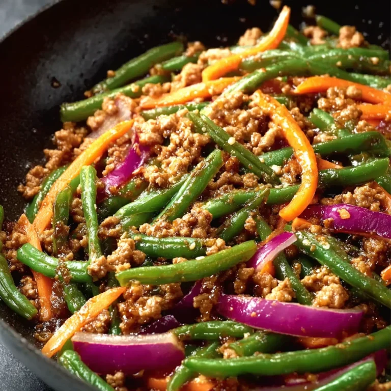Weeknight Ground Turkey Green Beans Teriyaki