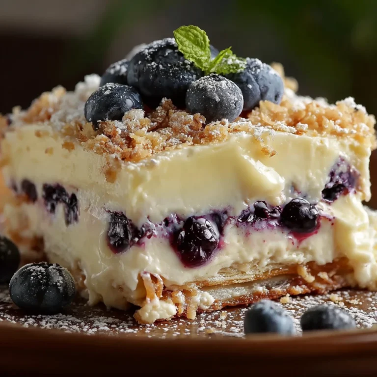 White Chocolate Blueberry Lasagna