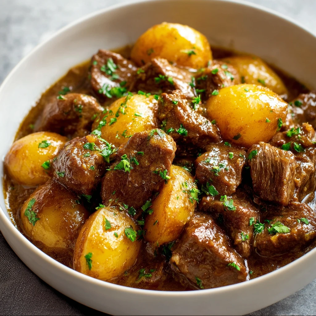 4ingredient Slow Cooker Beef Tips Potatoes